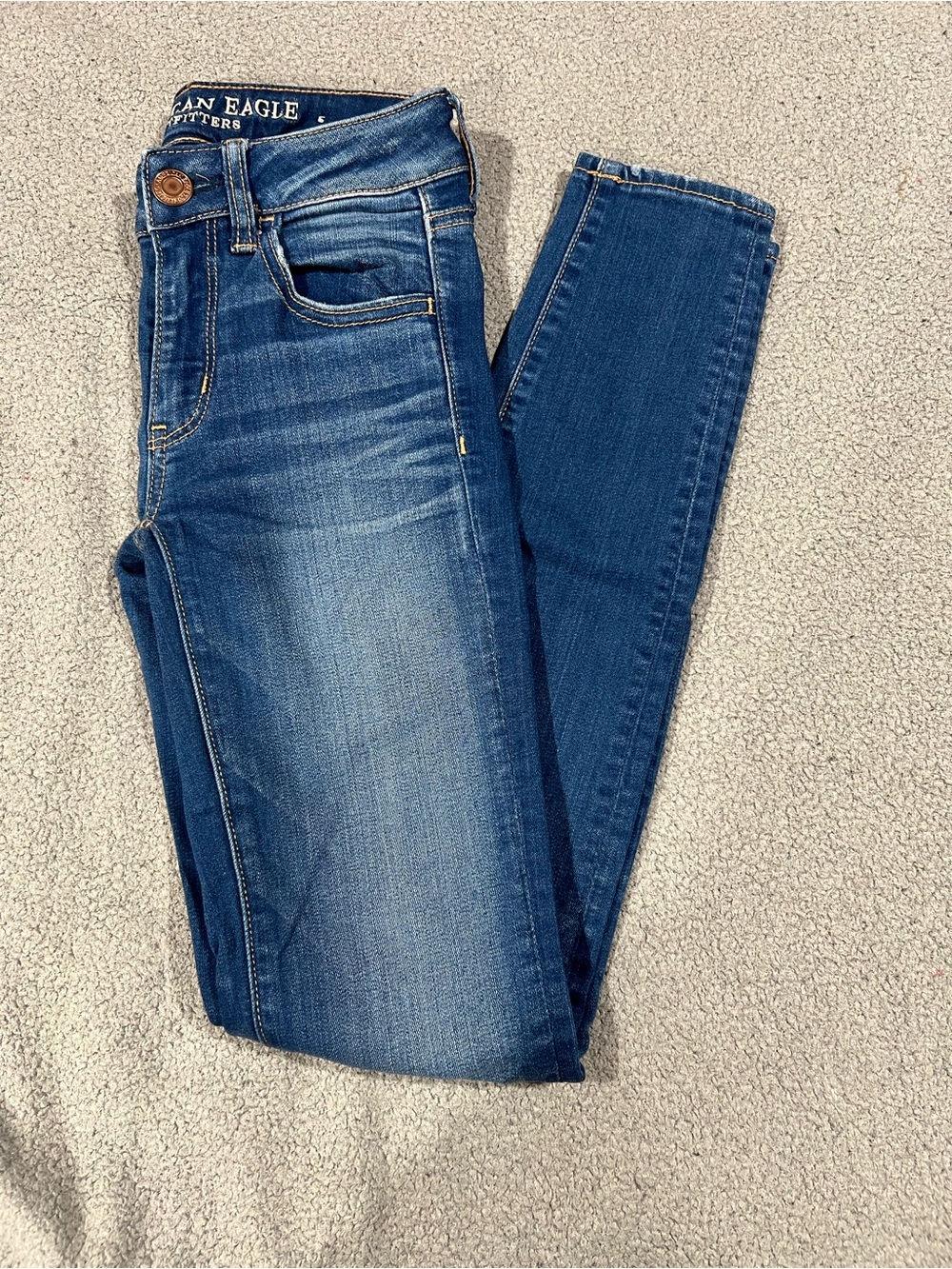 American Eagle Outfitters Women's Dark Blue Skinny Jeans